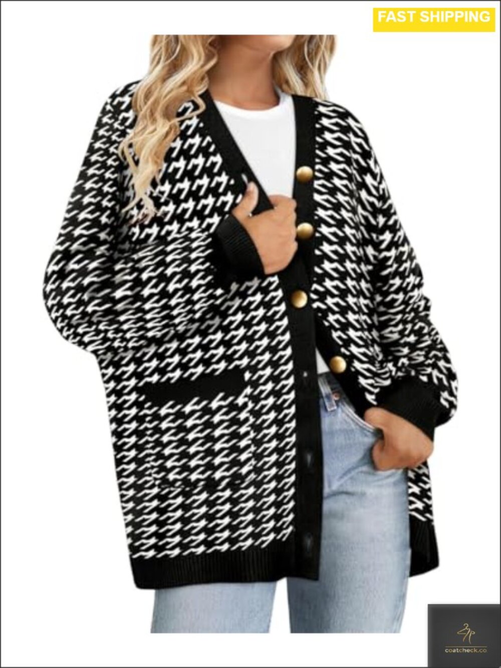 Womens Plus Size Open Front Button Up Cardigan Sweater Coat Oversize